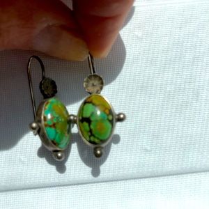 Turquoise earrings by Fibula studio by Susan Skinner
